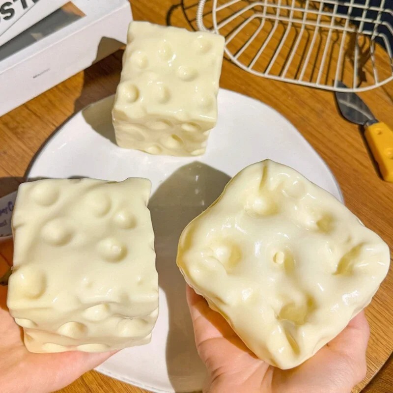 Party Games Children - Taba Squishy Cheese Cube Stress Ball