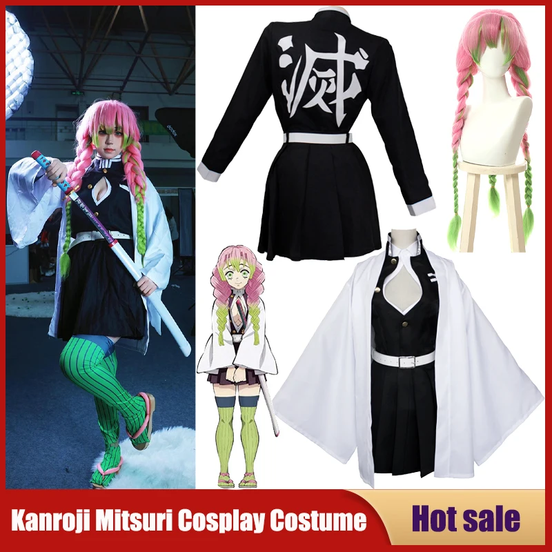 Party Games For Adults And Kids - Anime Kanroji Mitsuri Cosplay Costume Kimetsu