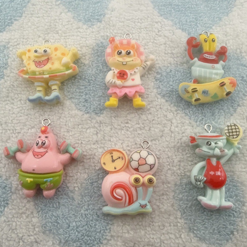 Party Games Birthday - 10pcs cartoon resin pendant, DIY jewelry