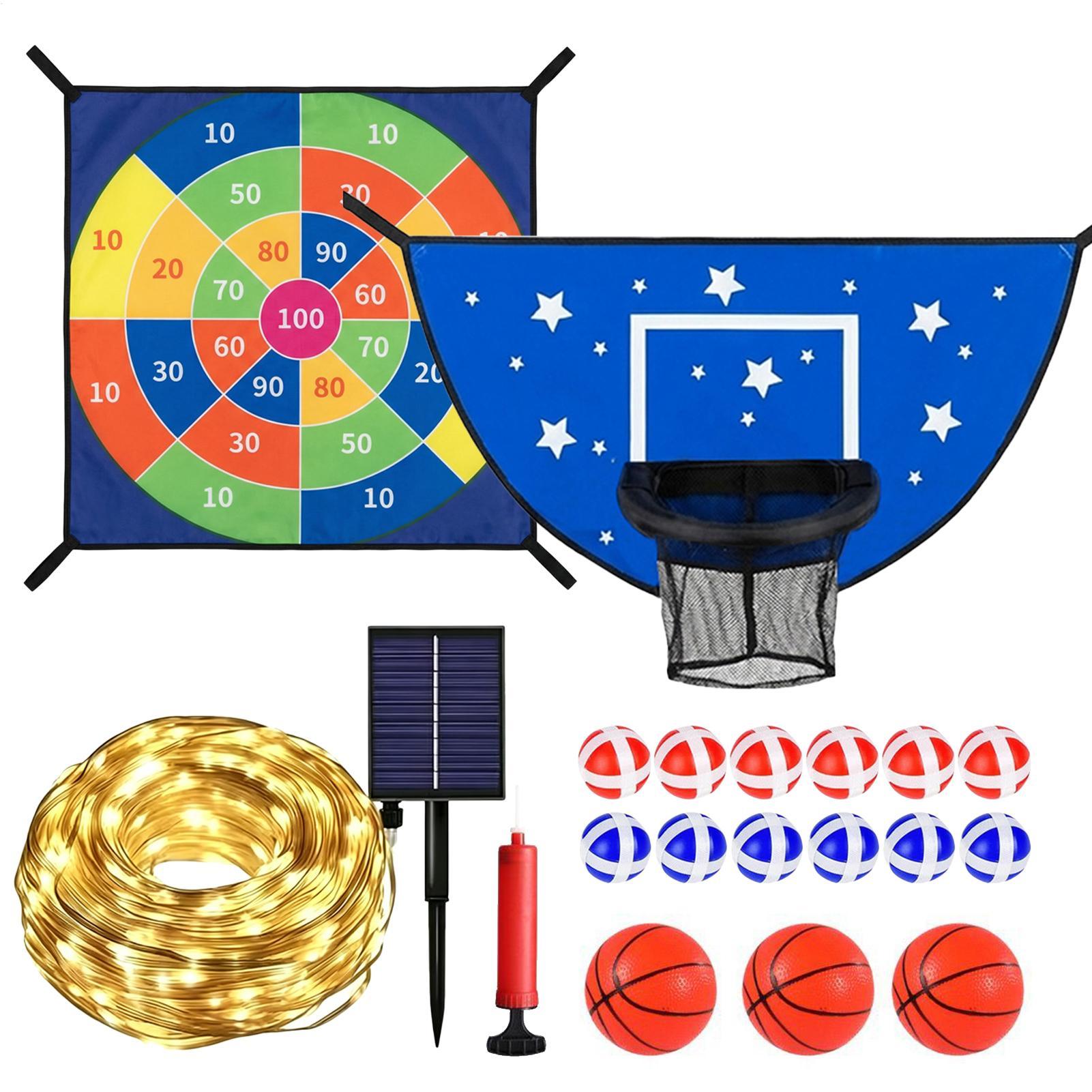 Ring Toss Outdoor - Basketball Goal For Trampoline With Dart