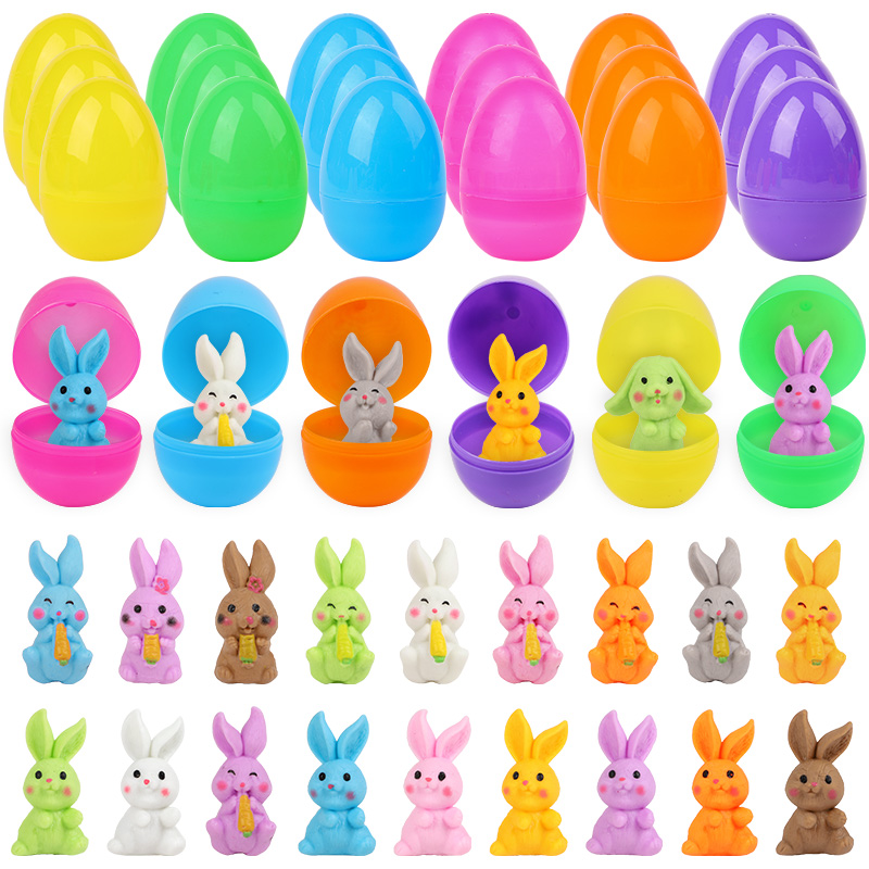 24Pcs Easter Egg With Rabbit F - Party Games No Supplies 评论和价格