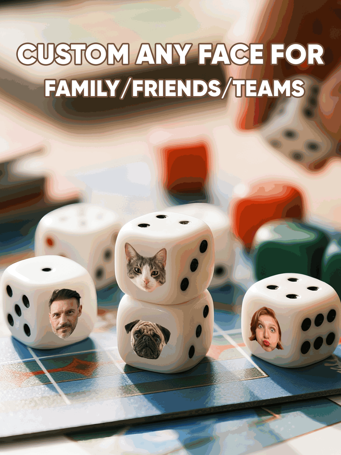 Custom Face Dice Personalized  - Party Games Birthday 评论和价格