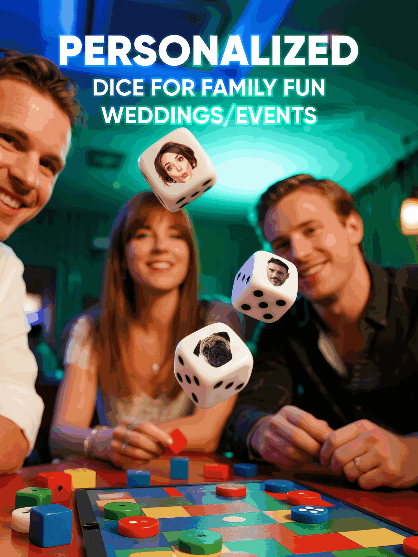 Custom Face Dice Personalized  - Party Games Birthday 评论和价格