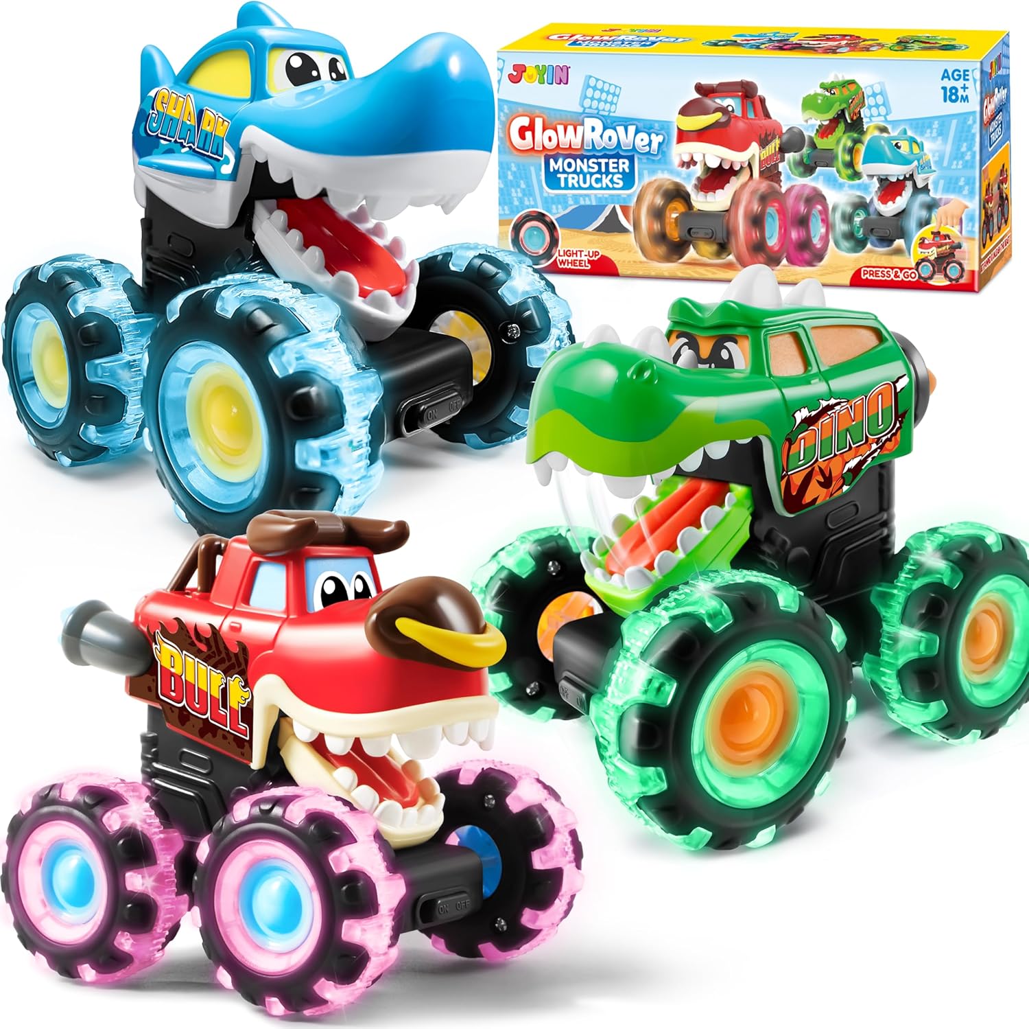 JOYFY 3 Pack Monster Truck Toy - Party Games Birthday 评论和价格