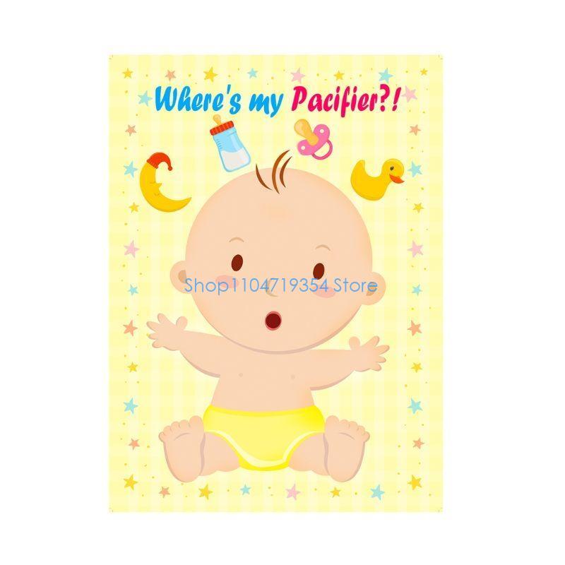 0XLD Pin The Pacifier On The B - Party Games No Supplies 评论和价格