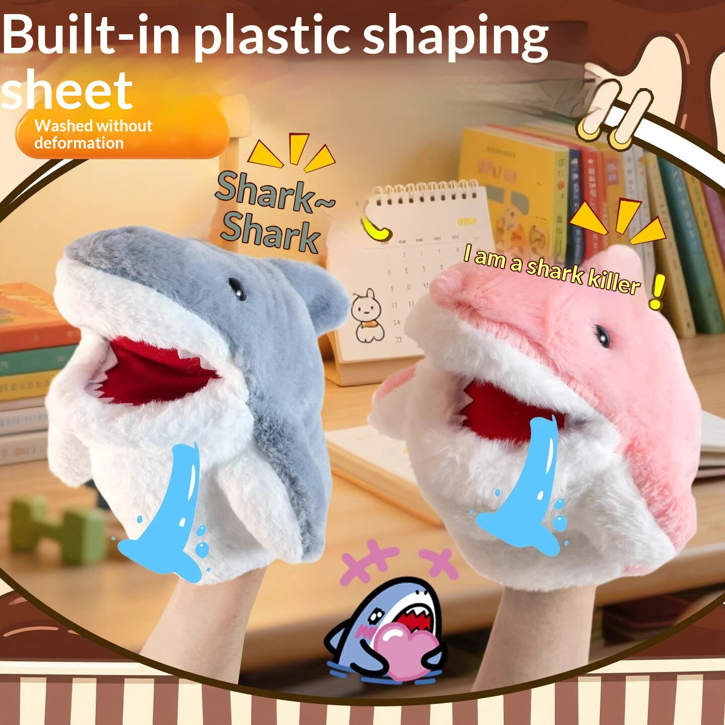 Shark Hand Puppet Plush Shark  - Party Games Children 评论和价格