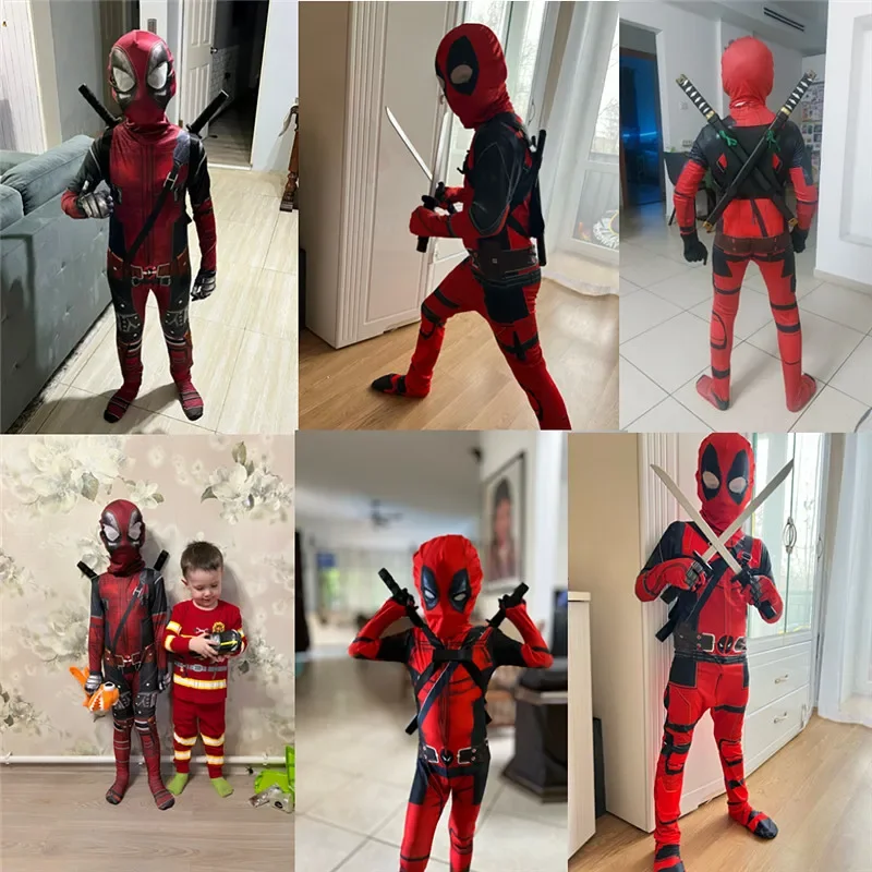 3-12Y Kids Deadpool Costume wi - Party Games Children 评论和价格