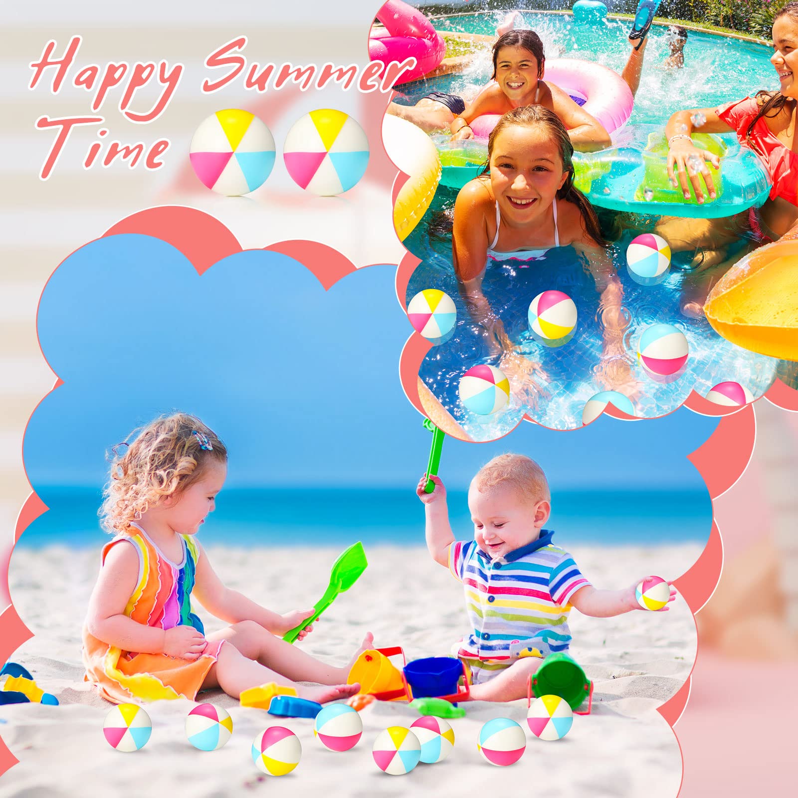 Mini Beach Stress Balls Foam P - Party Games Kids Birthday 评论和价格