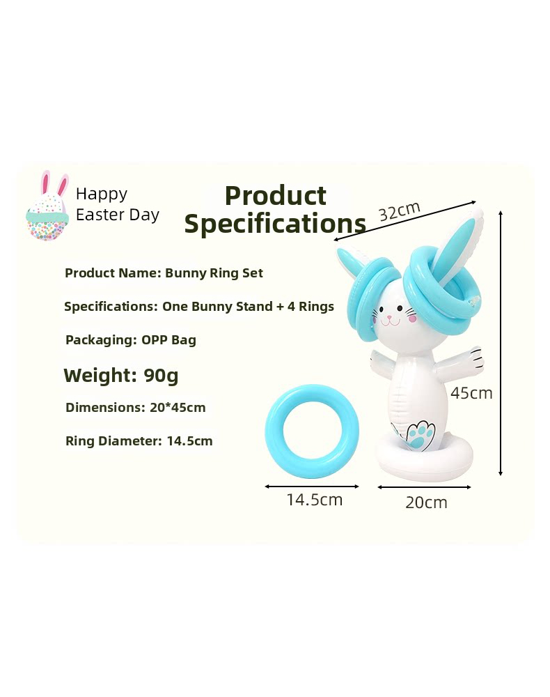 Easter Inflatable Bunny Ring T - Ring Toss Outdoor 评论和价格