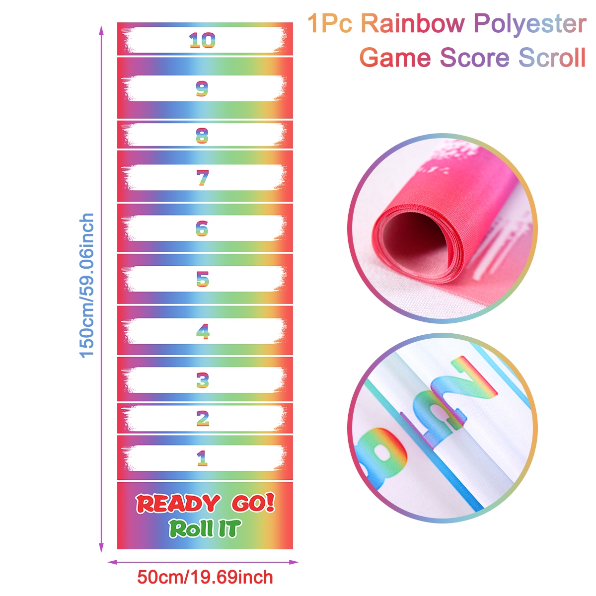1pc Rainbow Scroll Scoring Gam - Party Games No Supplies 评论和价格