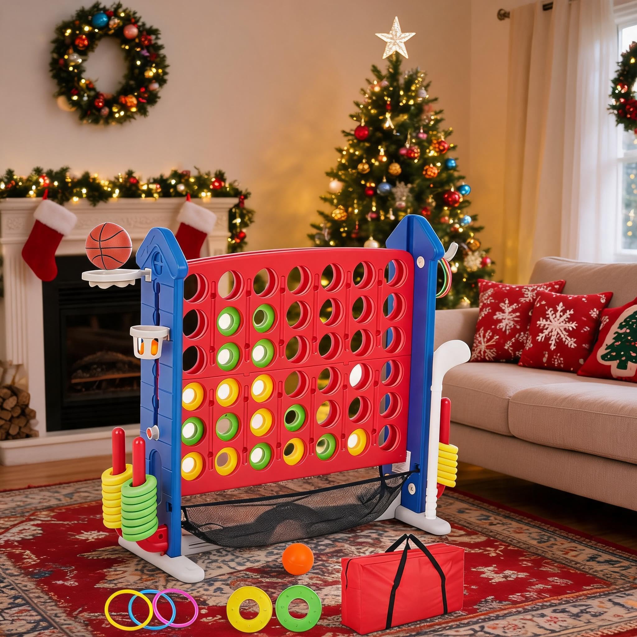 3.5ft Giant 4-in-a-Row Floor G - Ring Toss Outdoor 评论和价格