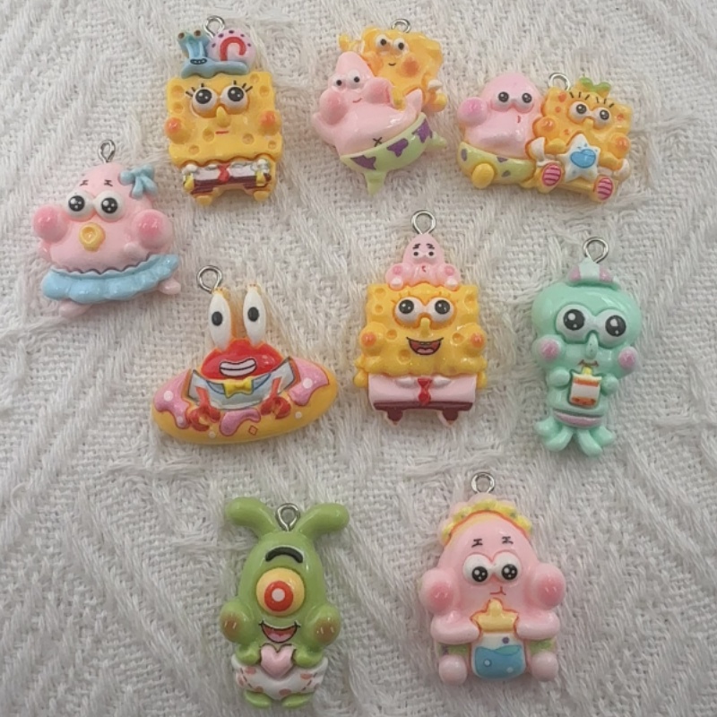 10pcs cartoon resin pendant, D - Party Games Birthday 评论和价格